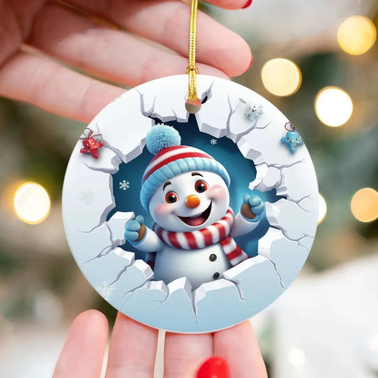 Christmas Ornaments - Snowman, Penguin, Reindeer, Santa, Polar Bear For Home Decor