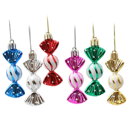 Colorful Small Candy Christmas Tree Ornaments Gift Box For Home Decor