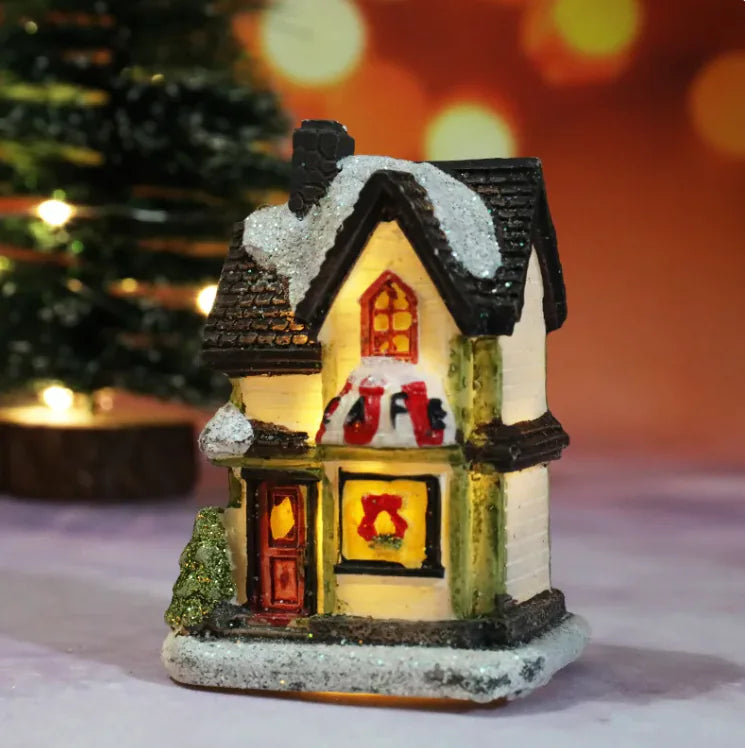 Classic Christmas House Village Style Light Decoration For Home Decor