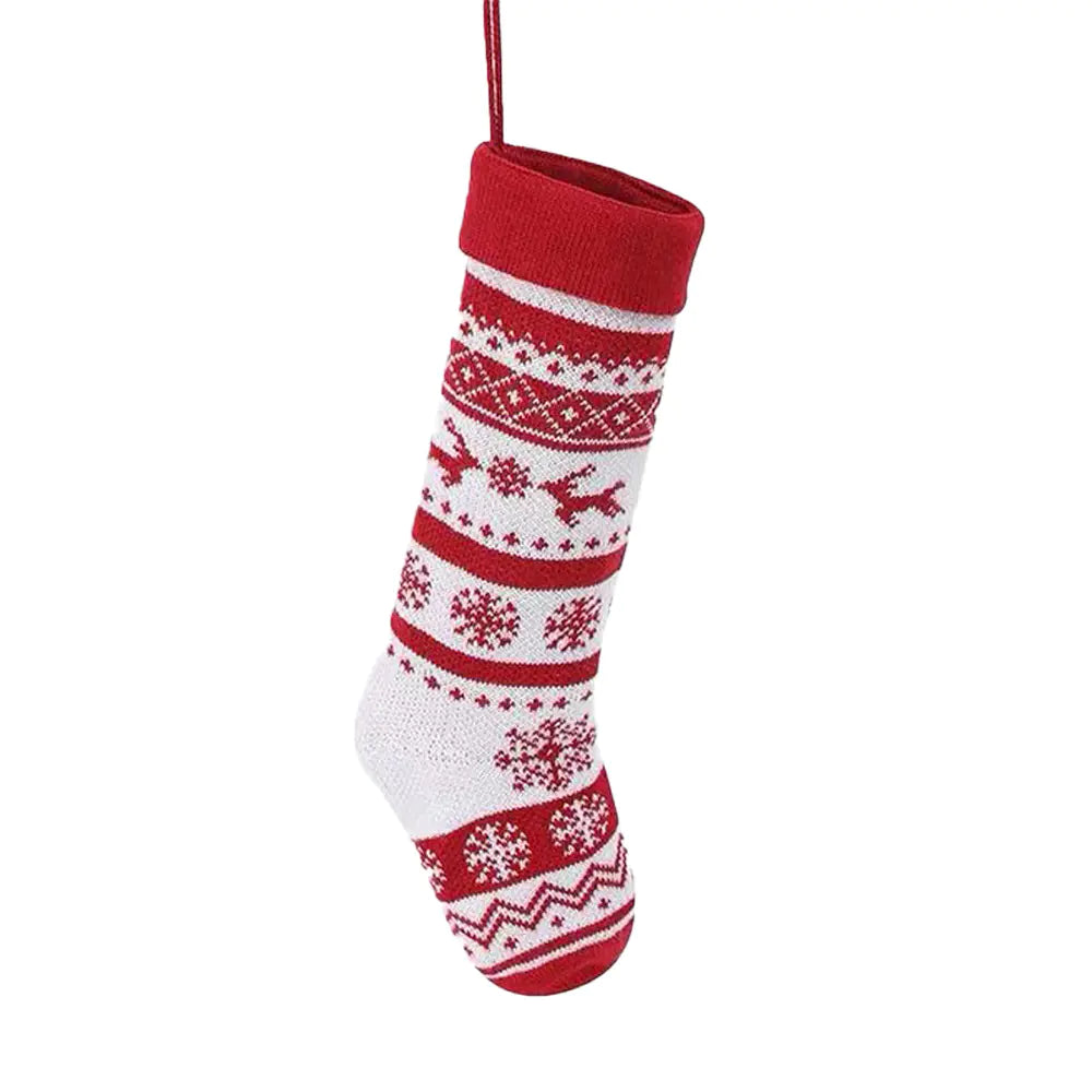 Classic Knitting Wool Christmas Decorative Stockings Socks For Home Decor