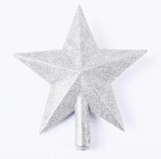 Christmas Tree Gold Powder Top Star Three-Dimensional Ornaments For Home Decor