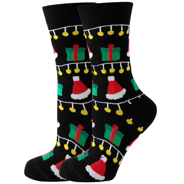Christmas Santa Claus Women's Elk Socks