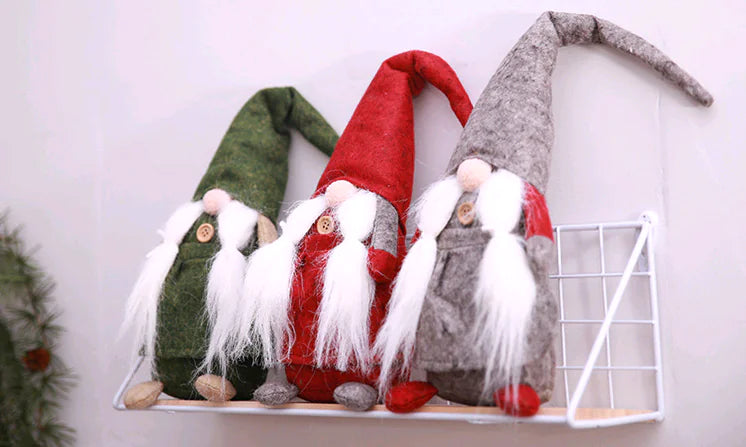 Christmas Decorations - Gnome Doll & Forest Santa Figurine For Home Decor