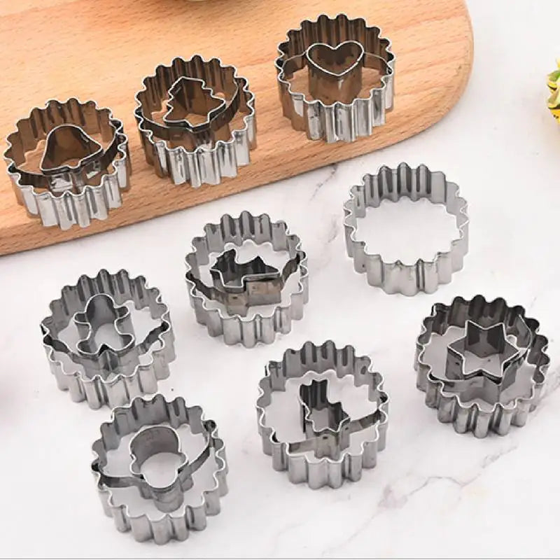9-Piece Stainless Steel Christmas Cookie Cutter Set