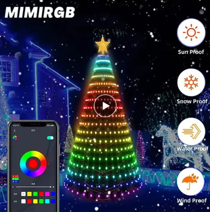 Christmas LED Remote Control RGB Smart Lights For Home Decor
