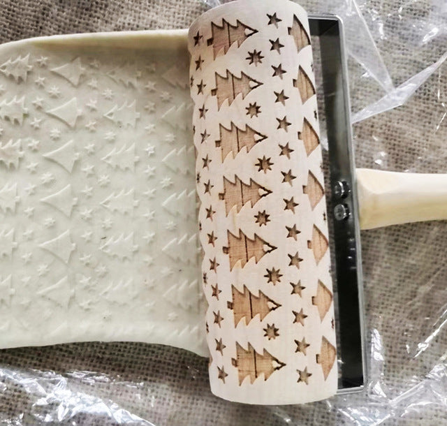 Christmas Print Eco-Friendly Kitchenware Mini Rolling Pin
