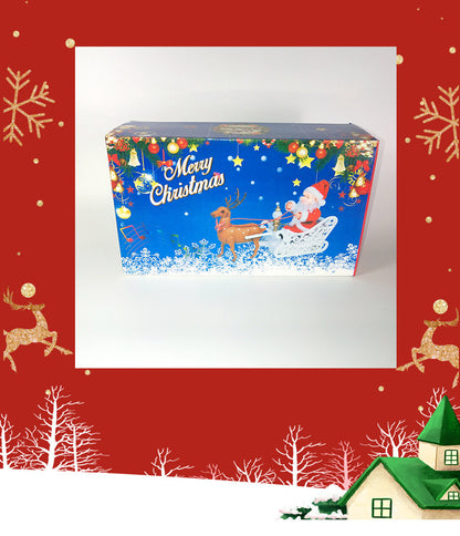 Electric Reindeer Pulling Sleigh Christmas Toy For Home Decor