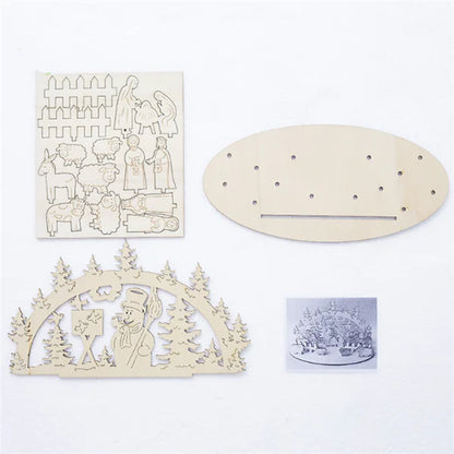 Christmas Wooden Table Decoration & 3D Ornament For Home Decor