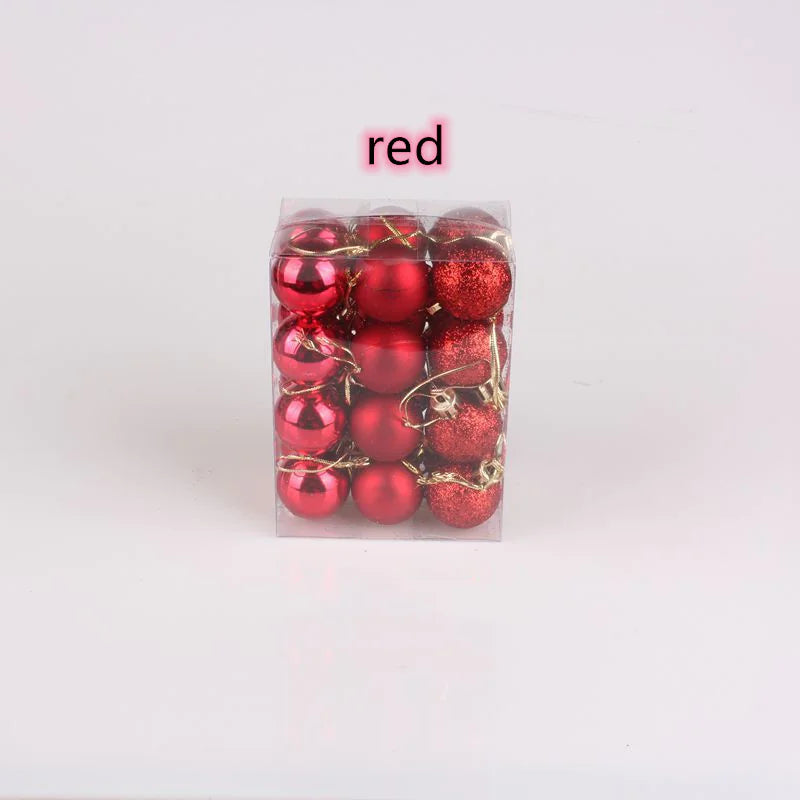 Christmas Tree Ornament Balls 24-Pack For Home Decor