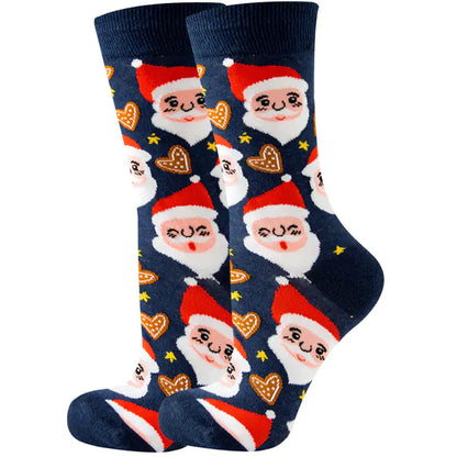 Christmas Santa Claus Women's Elk Socks