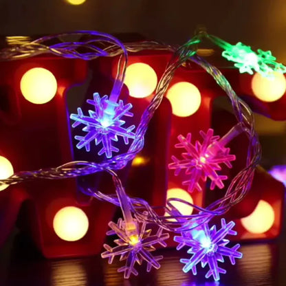 Snowflake Christmas String Light Garland For Home Decor