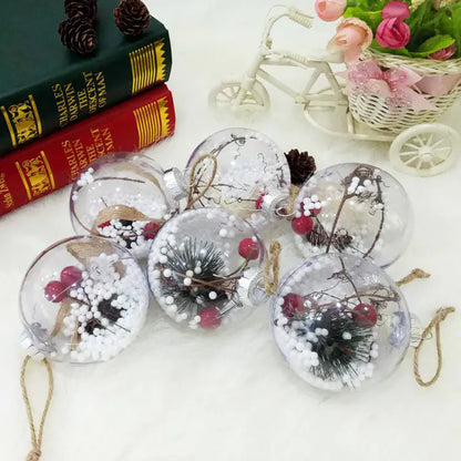 Transparent Plastic Christmas Tree Ball Ornaments For Home Decor