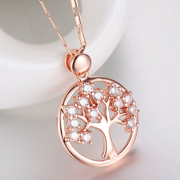 Diamond Life Tree Necklace Tree Pendant Christmas Gift