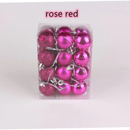 Christmas Tree Ornament Balls 24-Pack For Home Decor