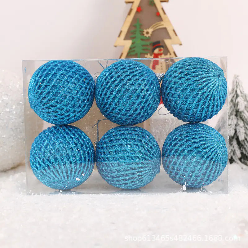 Foam Grid Christmas Ball Ornaments For Home Decor