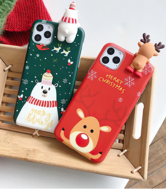 Christmas Deer IMD Soft Shell Mobile iPhone Case