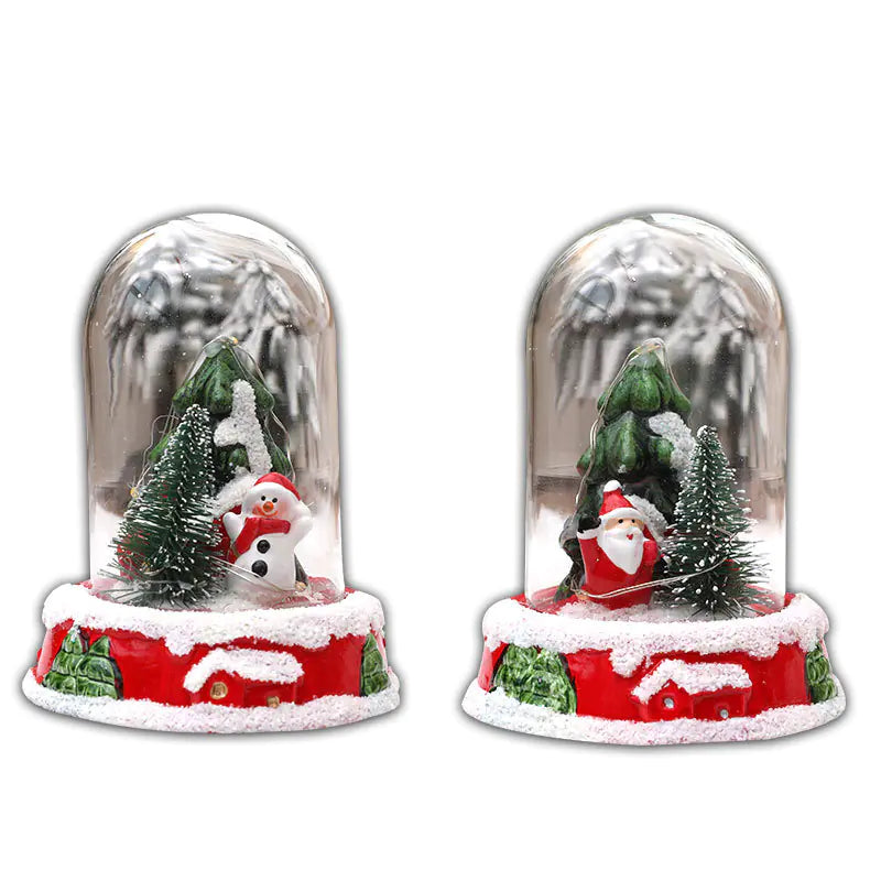 LED Resin Santa Claus Christmas Craft Decoration For Home Decor