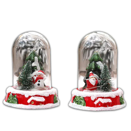 LED Resin Santa Claus Christmas Craft Decoration For Home Decor