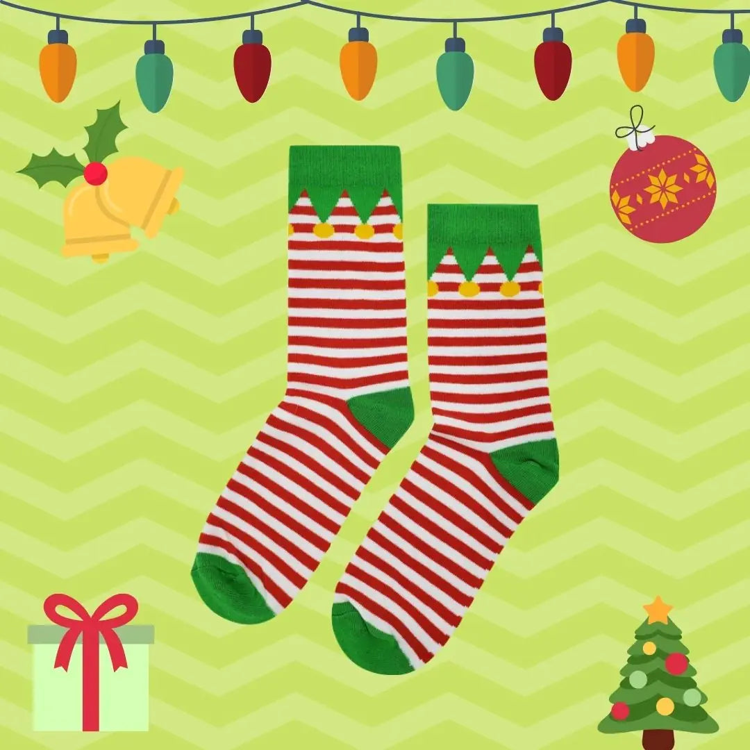 Christmas Striped Socks for Men and Women