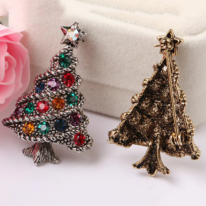Christmas Tree Brooch - Vintage Style Jewelry Accessory