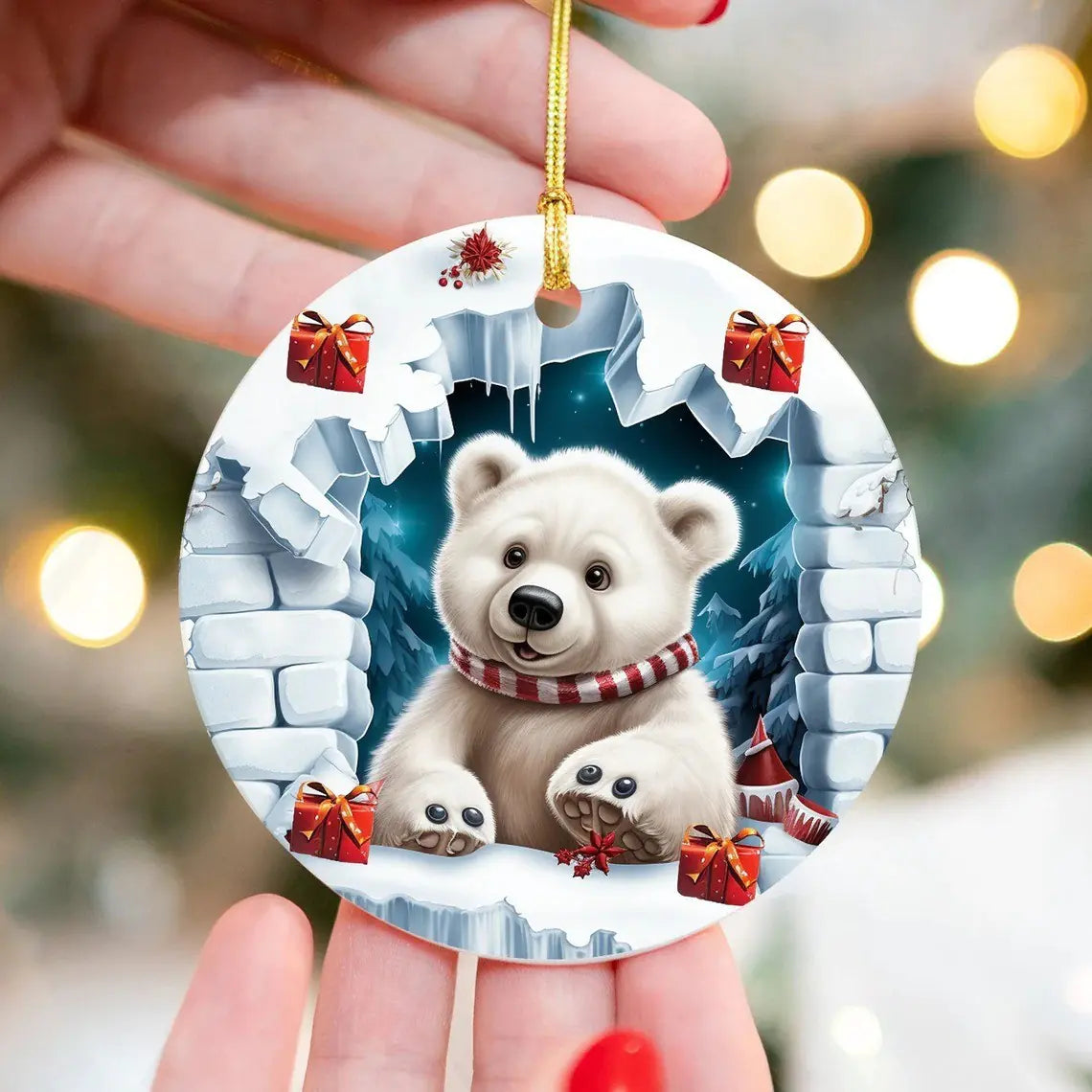 Christmas Ornaments - Snowman, Penguin, Reindeer, Santa, Polar Bear For Home Decor