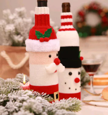 Christmas Wine Bottle Covers For Holiday Home Decor