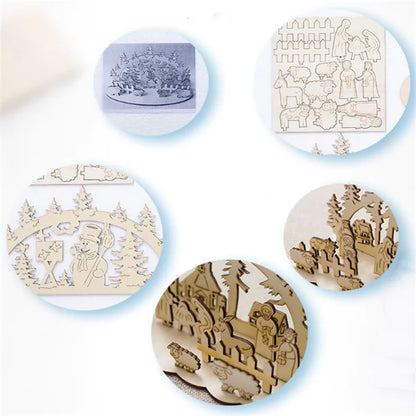 Christmas Wooden Table Decoration & 3D Ornament For Home Decor