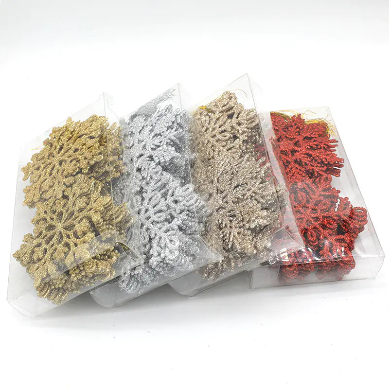 Christmas Glitter Snowflake Set For Home Decor (24PCS)