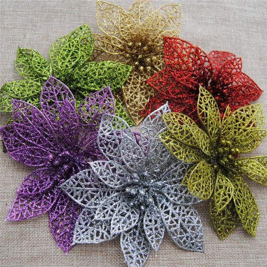 Colorful Sparkling Christmas Tree Flower Holiday Gift For Home Decor