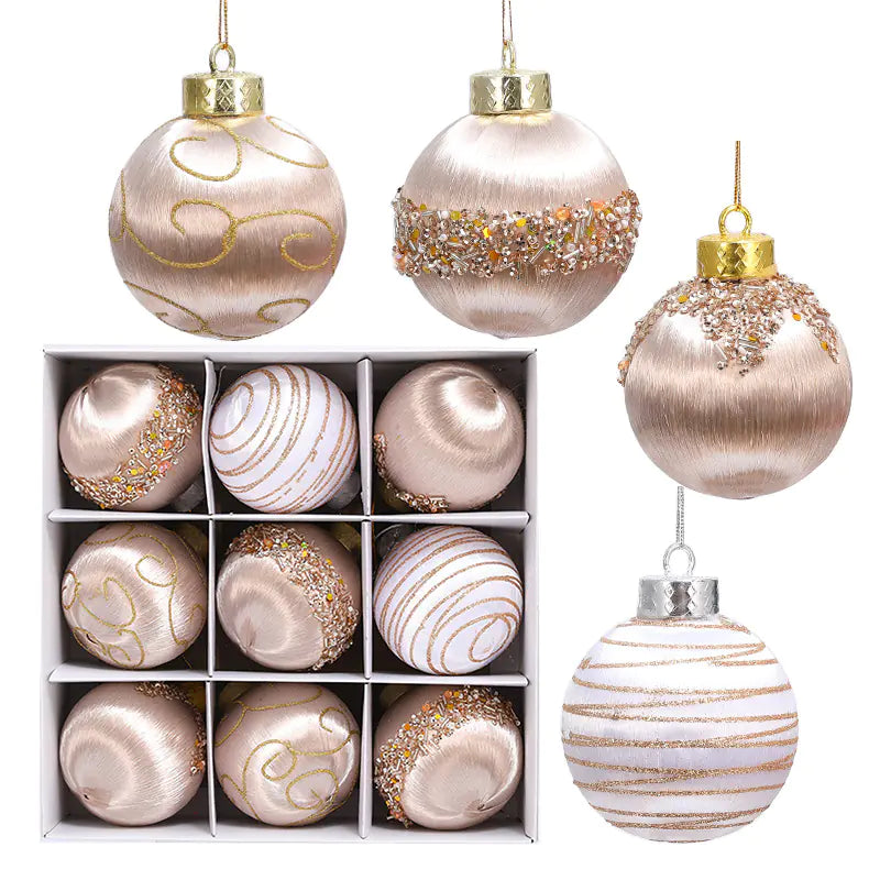Christmas Tree Ornament Foam Balls (9pcs) For Home Decor