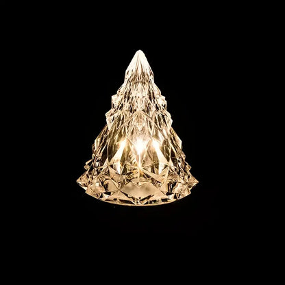 LED Flameless Crystal Mini Christmas Tree Night Light (1PC) For Home Decor