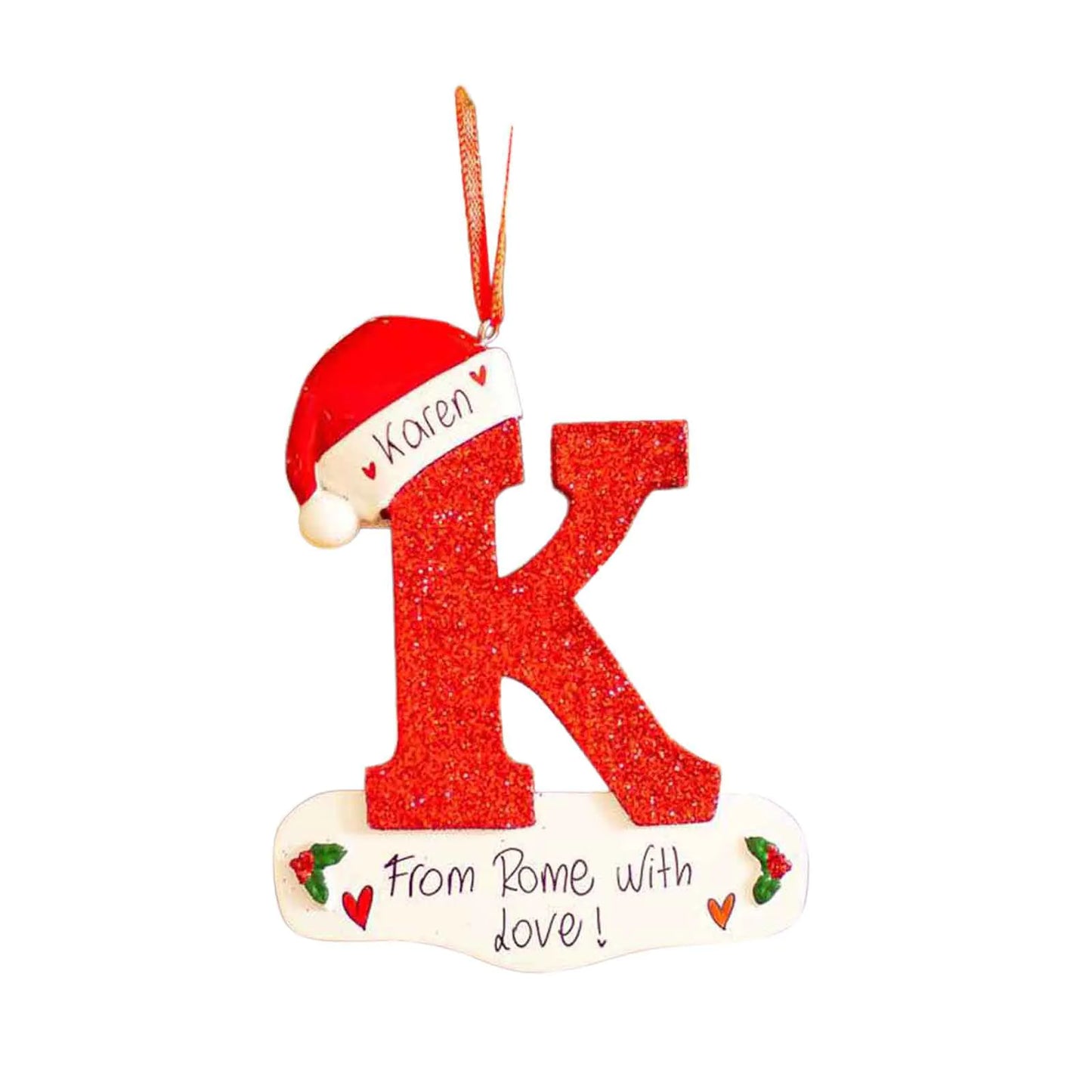 English Alphabet Letter Block Decorative Christmas Ornament For Home Decor
