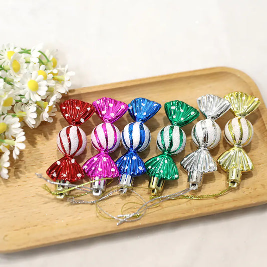 Colorful Small Candy Christmas Tree Ornaments Gift Box For Home Decor
