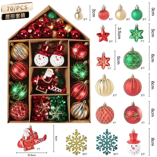 Cross-Border Christmas Tree Ornament Ball Set For Home Decor