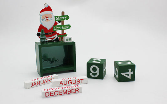 Wooden Christmas Calendar Decoration Piece For Home Decor