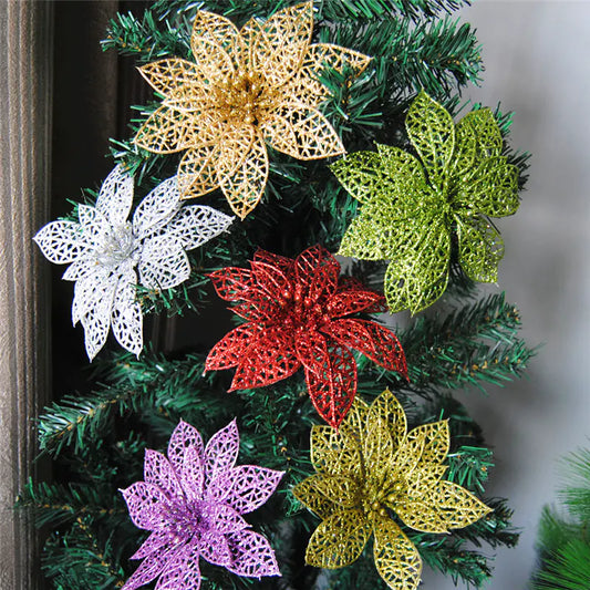 Colorful Sparkling Christmas Tree Flower Holiday Gift For Home Decor