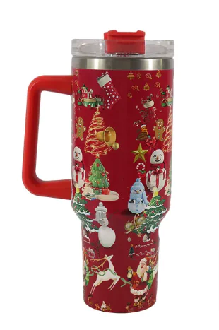 Christmas Cheer Travel Thermos Tumbler