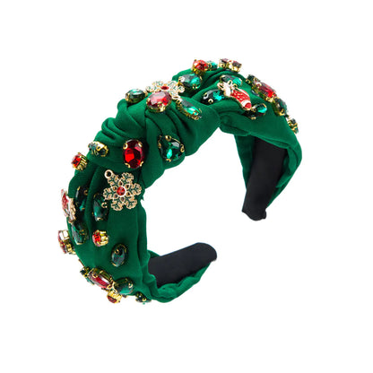 Christmas Tree Headband With Knot Design
