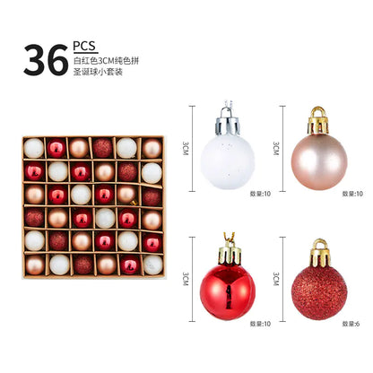 Mini Christmas Ornament Ball Decoration Set For Home Decor