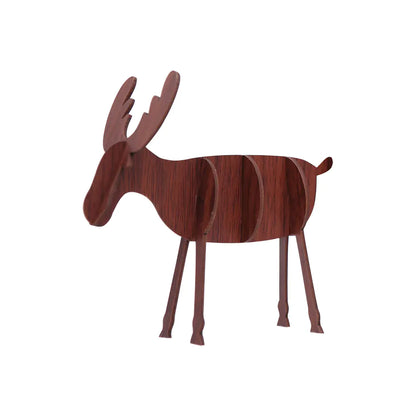 Wooden Christmas Reindeer Decor & Tree Ornament