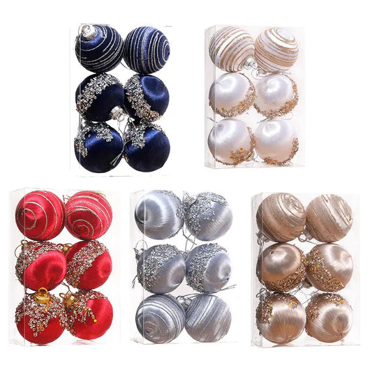 Christmas Tree Ornament Foam Balls (6pcs) For Home Decor