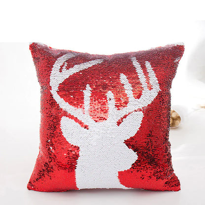 Stylish Christmas Double-Sided Sequin Pillow Cover
