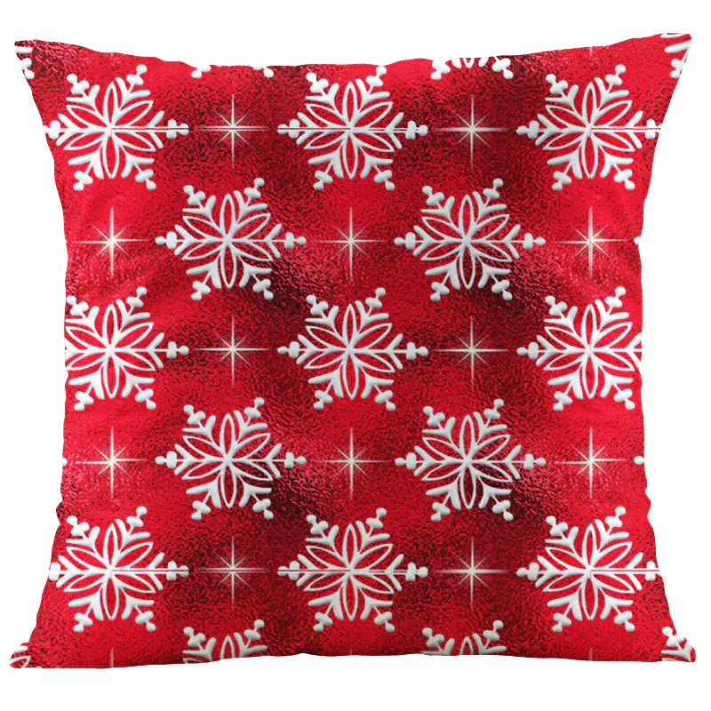 Digital Print Christmas Plush Pillow Cover for Sofa