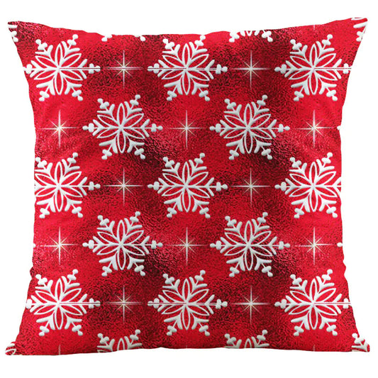 Digital Print Christmas Plush Pillow Cover for Sofa