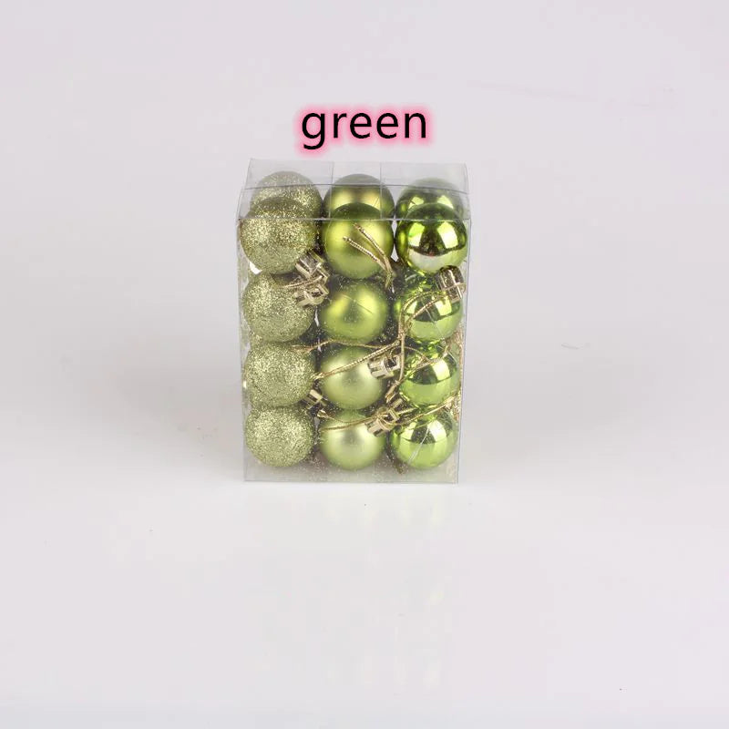 Christmas Tree Ornament Balls 24-Pack For Home Decor