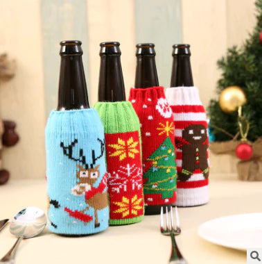 Christmas Wine Bottle Covers For Holiday Home Decor