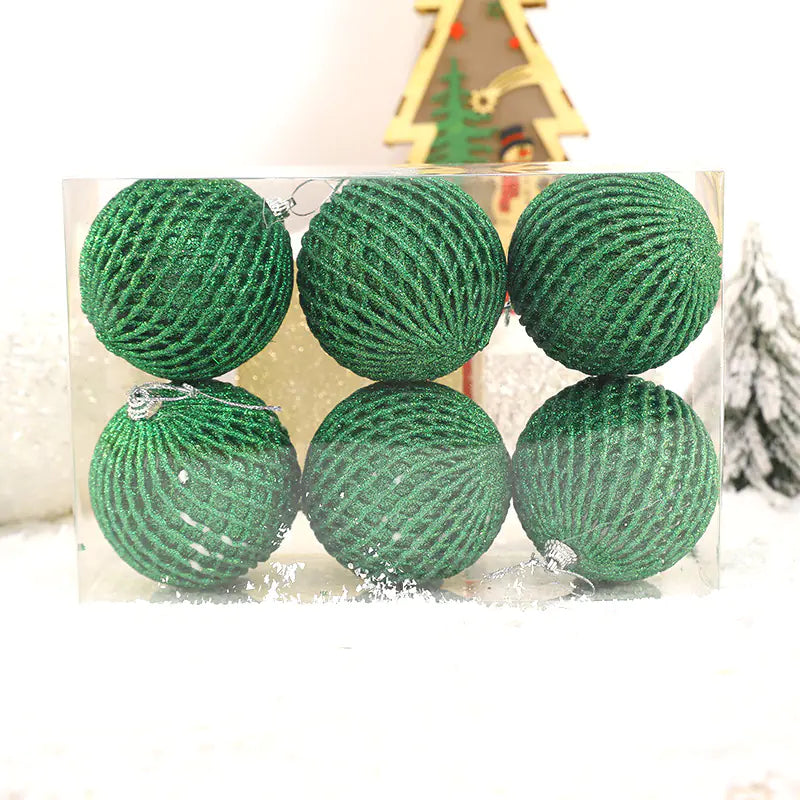 Foam Grid Christmas Ball Ornaments For Home Decor