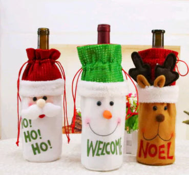 Christmas Wine Bottle Covers For Holiday Home Decor