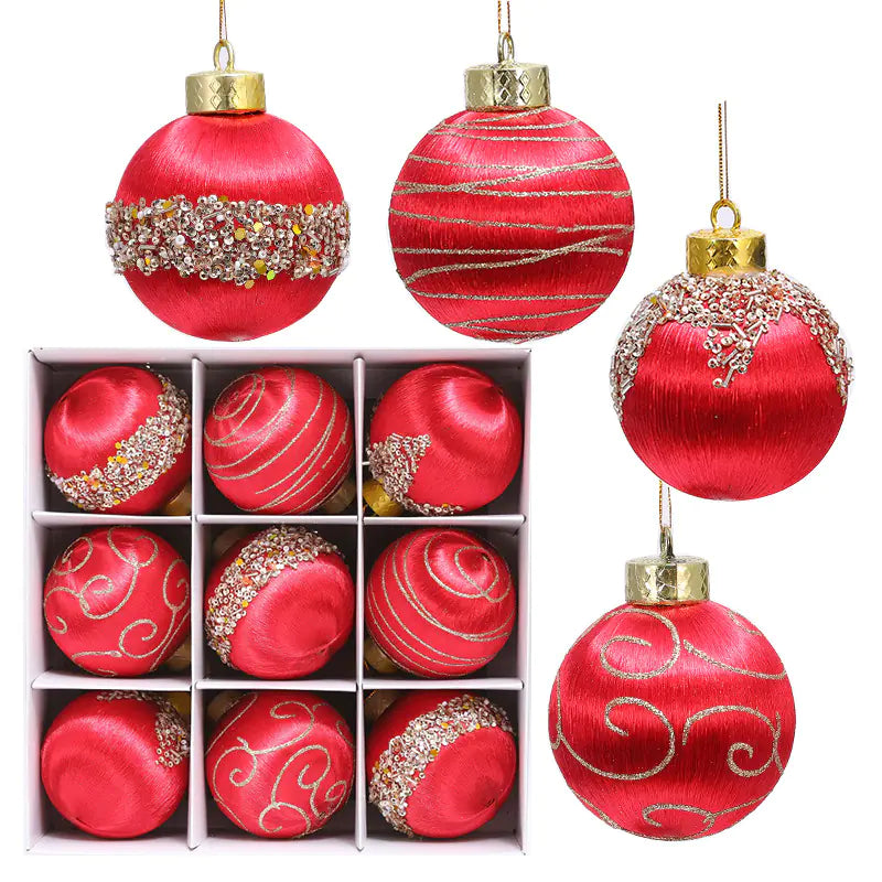 Christmas Tree Ornament Foam Balls (9pcs) For Home Decor