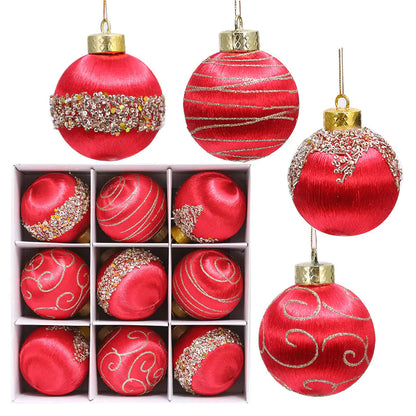 Christmas Tree Ornament Foam Balls (9pcs) For Home Decor